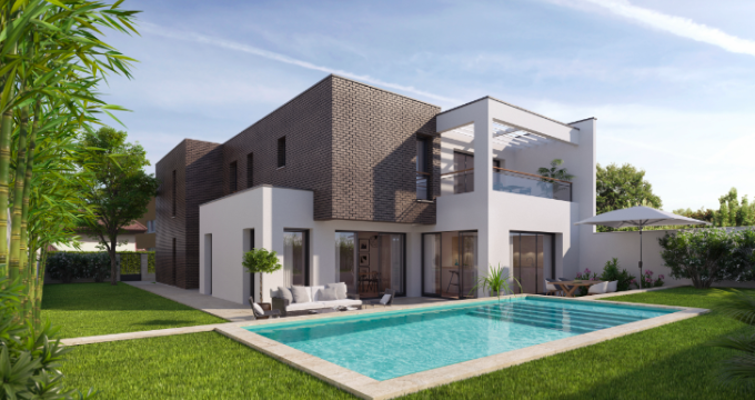 Achat / Vente programme immobilier neuf Le Bouscat maisons duplex piscine à 5 min de Bordeaux Lac (33110) - Réf. 9211